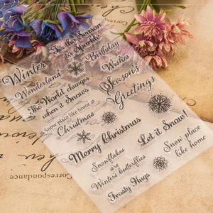 Winter Christmas Letters Clear Stamp Set - lifestyle photo | clear stamp