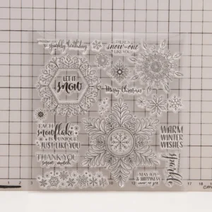 Winter Christmas Snowflakes Stamp Set - lifestyle photo | clear stamp