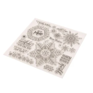 Winter Christmas Snowflakes Stamp Set - packaging photo | clear stamp