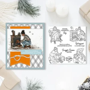 Sumflying Winter Girls Daily Life Skiing Clear Stamps Winter Girls Daily Life Clear Stamps 04
