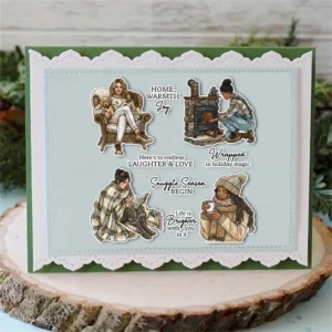 Sumflying Winter Girls Daily Life Skiing Clear Stamps Winter Girls Daily Life Clear Stamps 05