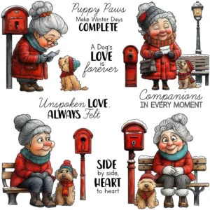 Winter Granny Clear Stamps 00