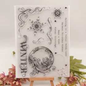 Winter Greetings Snowflake Clear Stamp Set