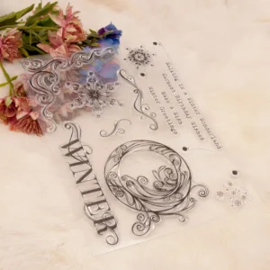 Winter Greetings Snowflake Clear Stamp Set - lifestyle photo | clear stamp