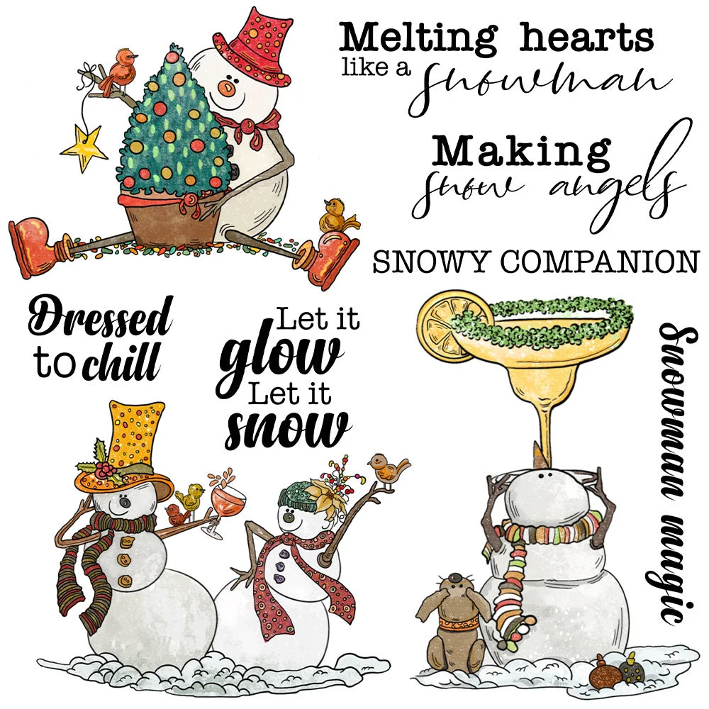 Winter Snowman Clear Stamps 00 Winter Snowman Clear Stamps 00