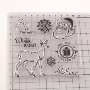 Winter Wishes Stamp Set - detail view | clear stamp