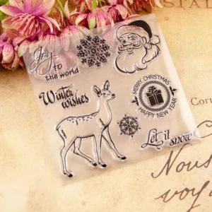 Winter Wishes Stamp Set - size chart | clear stamp