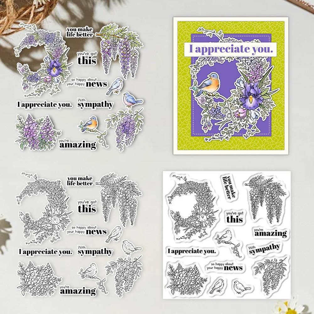 Wisteria Flowers Clear Stamps 01 Wisteria Flowers Clear Stamps 01