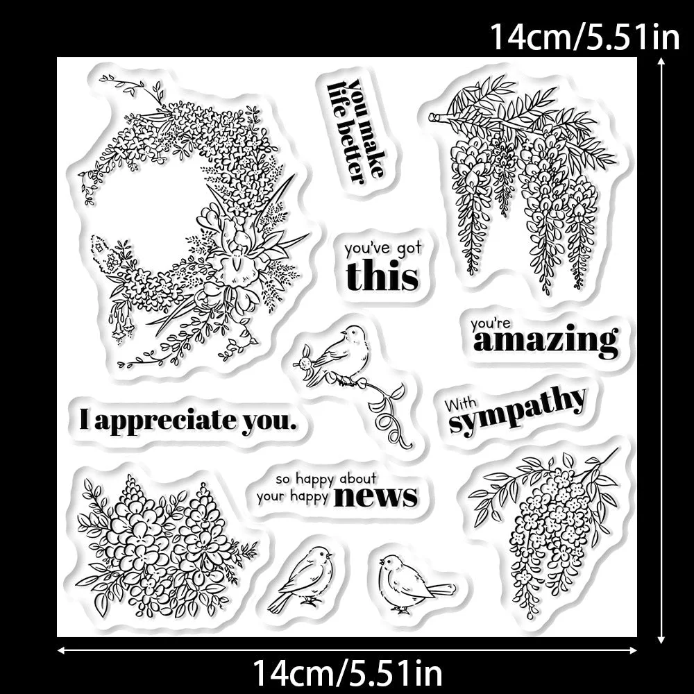 Wisteria Flowers Clear Stamps 02 Wisteria Flowers Clear Stamps 02