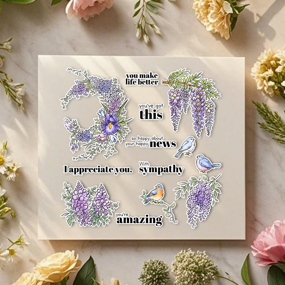 Wisteria Flowers Clear Stamps 04 Wisteria Flowers Clear Stamps 04