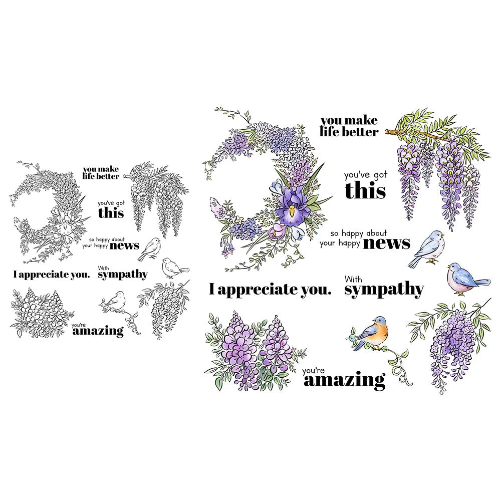 Wisteria Flowers Clear Stamps 07 Wisteria Flowers Clear Stamps 07
