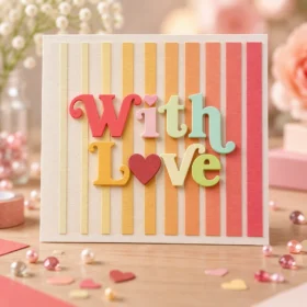 Sumflying With Love Words Metal Cutting Dies