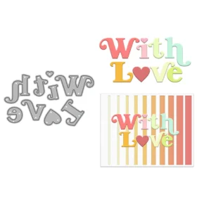 Sumflying "With Love" Words Metal Cutting Dies