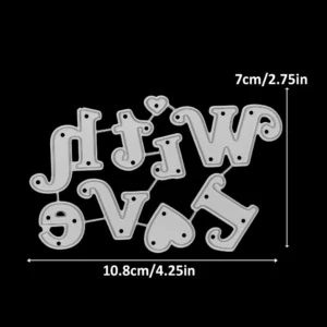 Sumflying "With Love" Words Metal Cutting Dies With Love Words Metal Cutting Dies 02