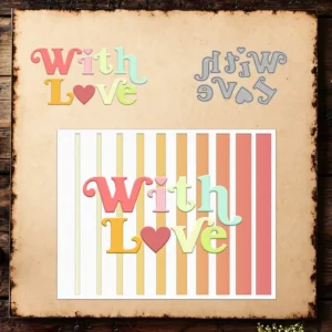 Sumflying "With Love" Words Metal Cutting Dies With Love Words Metal Cutting Dies 03