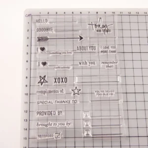 Words Arrow Stamp Set - detail view | clear stamp