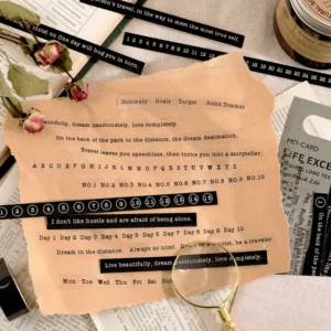 Words Theme Long Strip Dual Material Sticker