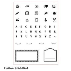Writing Stationery Labels Clear Stamp Set - detail view | clear stamp