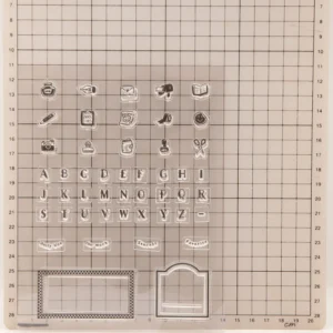 Writing Stationery Labels Clear Stamp Set - size chart | clear stamp