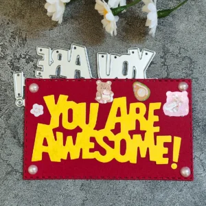 YOU ARE AWESOME Words main product photo | word metal cutting dies