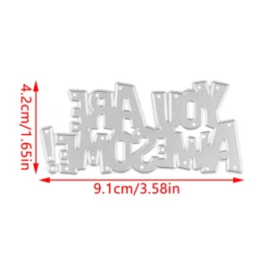 YOU ARE AWESOME Words product photo 3 | word metal cutting dies