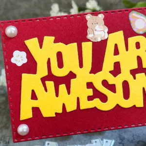YOU ARE AWESOME Words product packaging photo | word metal cutting dies