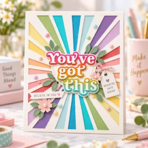 Sumflying Heart Sunburst Frame Metal Cutting Dies Youve Got This Sunburst Card Realistic 02